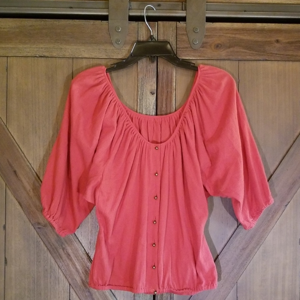 Neiman Marcus Burnt Orange Blouse